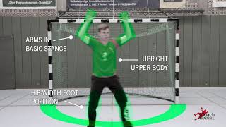 Handball Goalkeeper Training  Basic Movement  Technique explanation [upl. by Venezia]