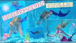 OMG 😲 MEERJUNGFRAUEN SCHWIMMEN IM POOL  MaVie Family Tutorial [upl. by Ahsenid]