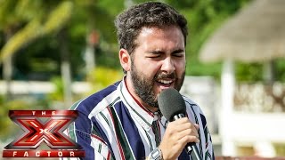 Andrea Faustini sings Jennifer Hudsons And I Am Telling You  Judges Houses  The X Factor UK 2014 [upl. by Ihn]