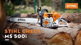 STIHL Check Motorsäge MS 500i [upl. by Adiarf]