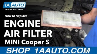 How to Replace Engine Air Filter 0713 Mini Cooper [upl. by Mas]