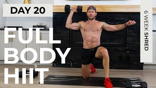 Day 20 40 Min Full Body DUMBBELL HIIT No Repeats  6WS1 [upl. by Reteip]