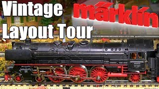 Vintage Marklin HO Scale Model Railroad Layout Tour 1950s Märklin Model Railway [upl. by Anilocin]