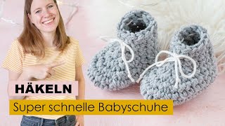 Super schnelle Babyschuhe häkeln [upl. by Catima]