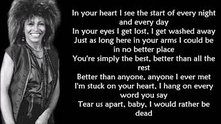 Tina Turner  The Best LYRICS [upl. by Nesmat]