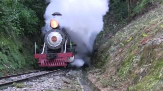 🇧🇷 Trem em ApiúnaSC  232 Steam locomotive  Brasil [upl. by Ennagroeg]