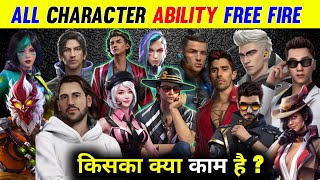 All Characters Ability Free Fire  Free Fire Character Ability  Logic Gamer [upl. by Also]