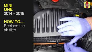 Mini One 2014  2018  Replace the air filter [upl. by Ydnim]