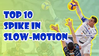 Volleyball Spiking Slow Motion Video  Top 10 Slow Motion Attack [upl. by Schaaff]