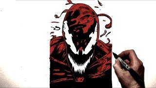 How To Draw Carnage  Step by Step [upl. by Atilahs]