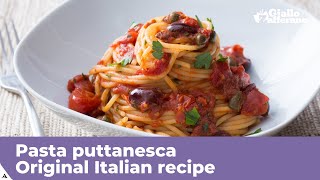 PASTA PUTTANESCA  Original Italian recipe [upl. by Ardnot]