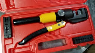 Harbor Freight Hydraulic Wire Crimper Review [upl. by Ireva682]