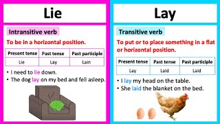 LIE vs LAY 🤔 Whats the difference  Learn with examples [upl. by Bbor]