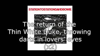 Station to Station  David Bowie  Lyrics [upl. by Anyah]