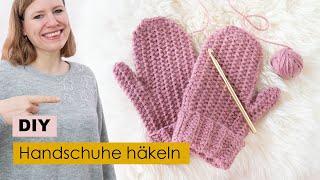 Einfache Handschuhe häkeln  DIY Geschenk [upl. by Grimbald]