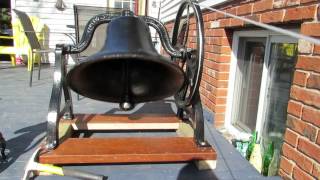 School Bell from Sherkston Ontario SChool C 1900 American Bell Foundry Co No 24 [upl. by Crispen]