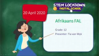 Grade 12  Afrikaans FAL  Vraestel 1 Afdeling AB BegripComprehension [upl. by Galateah]