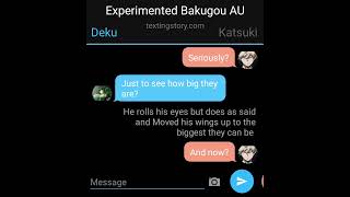 Experimented Bakugou AU Part2 Texting story [upl. by Ittak]