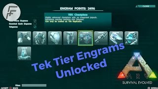 Ark survival evolved How to Unlock Tek Tier Engrams [upl. by Atinrahc]