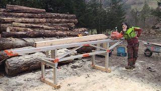 LOGOSOL F2 Sägewerk im Einsatz Portable Sawmill in Action [upl. by Mirilla190]