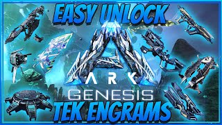 Easy Unlock Ark Genesis Tek Engrams [upl. by Enelrihs]