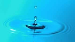 Slow Motion Water Droplet Falling Breaks Surface Tension and Makes Ripples in HD YouTube Video View [upl. by Noeht]