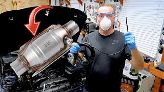 Easiest Catalytic Converter Cleaning And Inspection [upl. by Sorgalim]