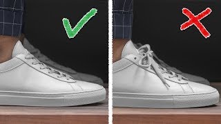 HOW TO HIDE YOUR LACES Easy  Fast Shoelace Hack [upl. by Haiasi]