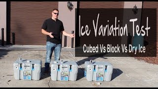 Cubed Ice Vs Block Ice Vs Dry Ice Which Last The Longest How Does Dry Ice Work In A Cooler [upl. by Enimajneb]