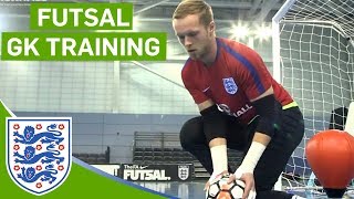 Closerange Blocks and Agility Drills  England Futsal Goalkeeper Training [upl. by Cristen431]