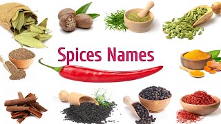 Spices Names [upl. by Nyrahtak]