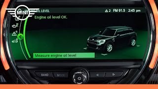 MINI USA  MINI Connected With Touchscreen  Checking Oil [upl. by Undis970]