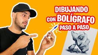 COMO DIBUJAR con BOLÍGRAFO paso a paso  Alexey Cubas [upl. by Lemuel8]