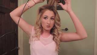 Hair Tutorial Voluminous Curls Using a Curling Wand [upl. by Ellehcor]