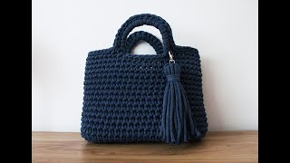 Easy crochet handbag tutorial classic version Klasyczna torebka na szydełku [upl. by Shandy]