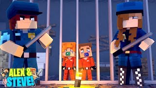 Minecraft LIFE OF ALEX amp STEVE  ALEX amp STEVE GO TO PRISON [upl. by Atirehgram]