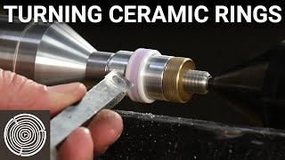 Turning Ceramic Ring Cores [upl. by Atinihc257]