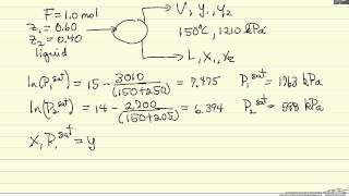 Flash Calculation Raoults Law [upl. by Orutra514]