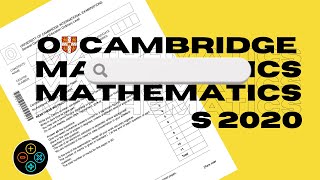 OLevel Math D May June 2020 Paper 2 402421 [upl. by Nyrb434]