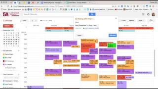 Google Calendar  Set up a meeting and attach the agenda [upl. by Adidnere895]