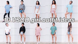 HOW TO DRESS LIKE A VSCO GIRL  10 VSCO GIRL OUTFITS [upl. by Reh726]