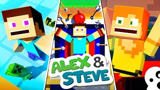 Alex and Steve Life MOVIE 2 Minecraft Animation [upl. by Sukcirdor]