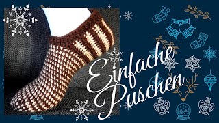 Einfache Puschen  gehäkelt [upl. by Inat606]