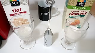 Oat Milk vs Almond Milk part 2 Frothing Test [upl. by Roper]