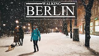 4K Berlin Germany Winter Wonderland Walk After the Snow Storm  Walking KarlMarx Allee [upl. by Tnomed]