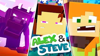 Alex and Steve Life MOVIE 3 Minecraft Animation [upl. by Eellah]