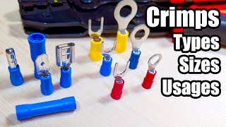 Crimp connectors Types usages and sizes [upl. by Aillicirp]