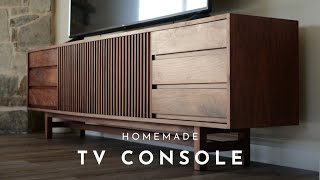 DIY 3  8ft MidCentury Modern TV Console [upl. by Fernas798]