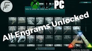 ARK Survival Evolved How to Unlock all Engrams [upl. by Drahser]