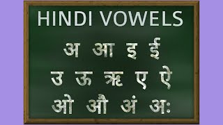 Hindi Vowels Pronunciation  Learn Hindi Alphabets [upl. by Assirroc966]